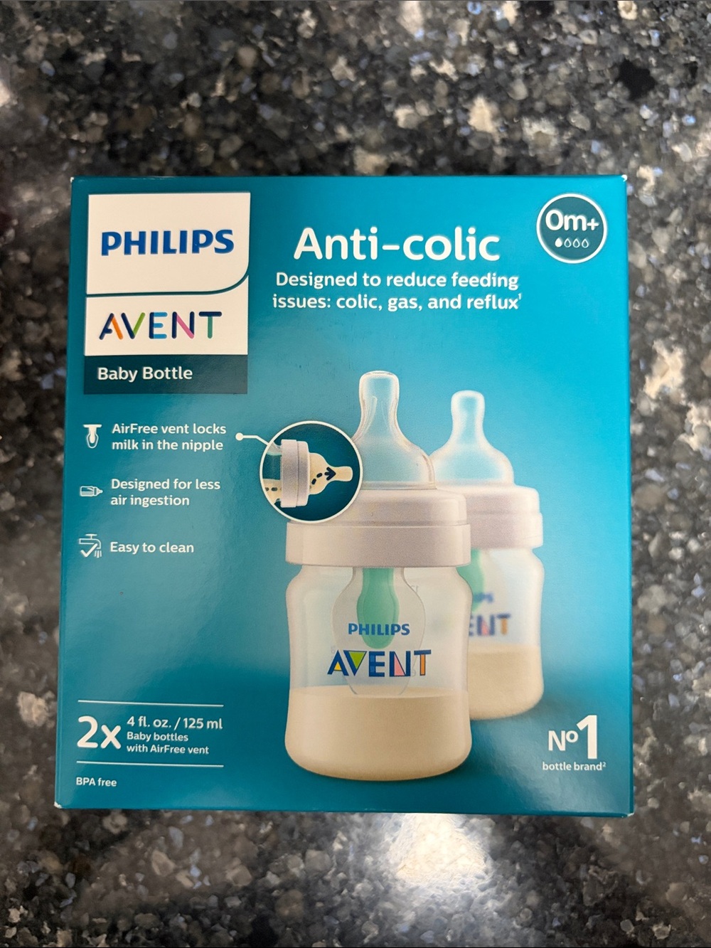 Philips AVENT Anti-colic Baby Bottles - Turquoise and White